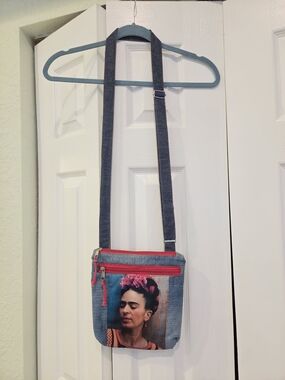 Frida Kahlo Denim Crossbody Bag